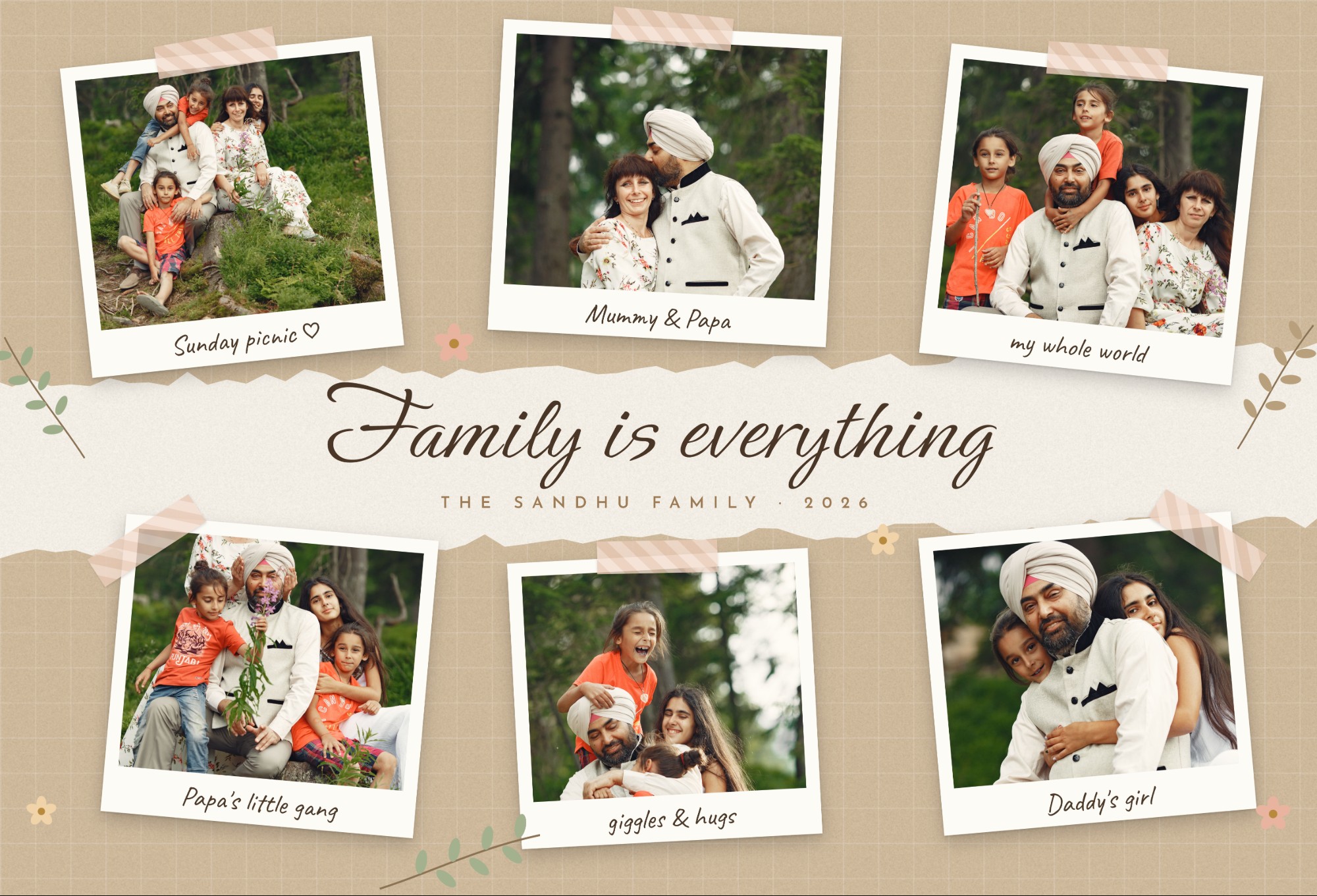 Family Is Everything personalised photo canvas